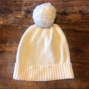 Uniqlo Cream Knit Beanie Hat